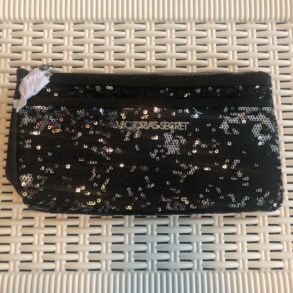 NWOT Victoria’ Secret sequin make up bag